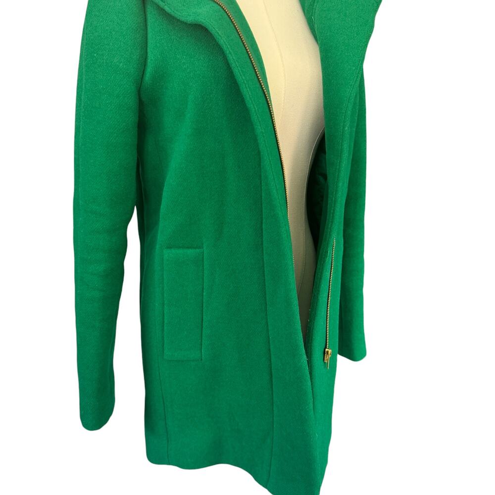 J. Crew Wool Blend City Coat Emerald Green Size 0 Style‎ F5325 - Picture 9 of 13